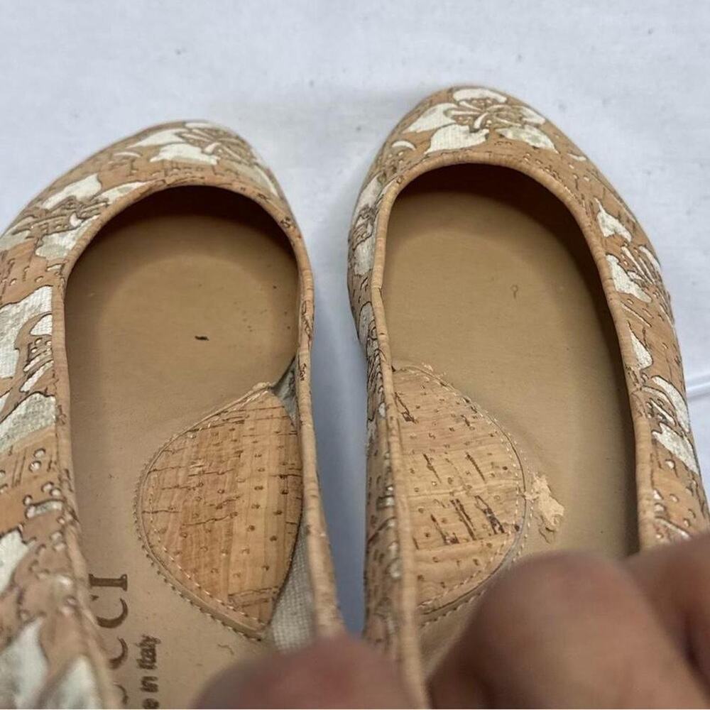Sesto Meucci Beryl flower cork comfort flats featuring a slip-on style size 8 - Picture 8 of 8